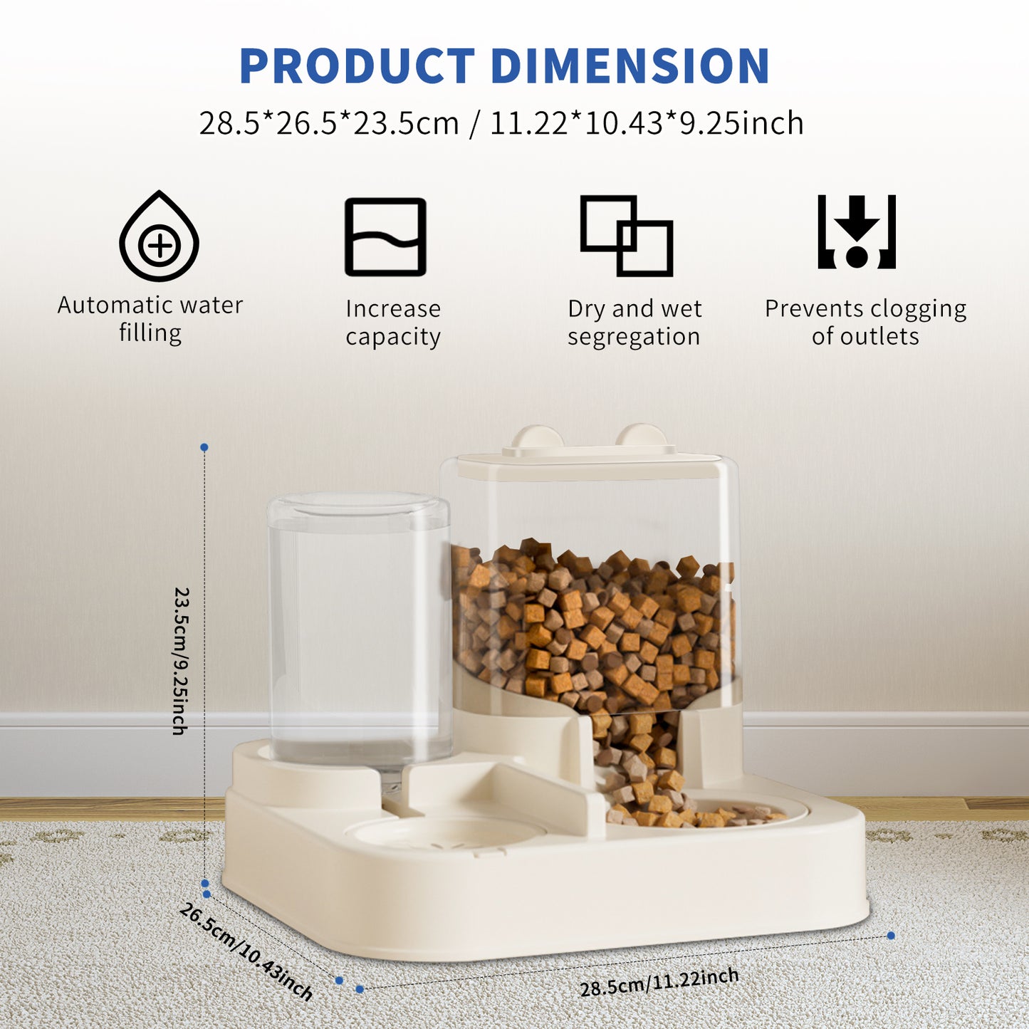 Automatic Pet Food & Water Dispenser