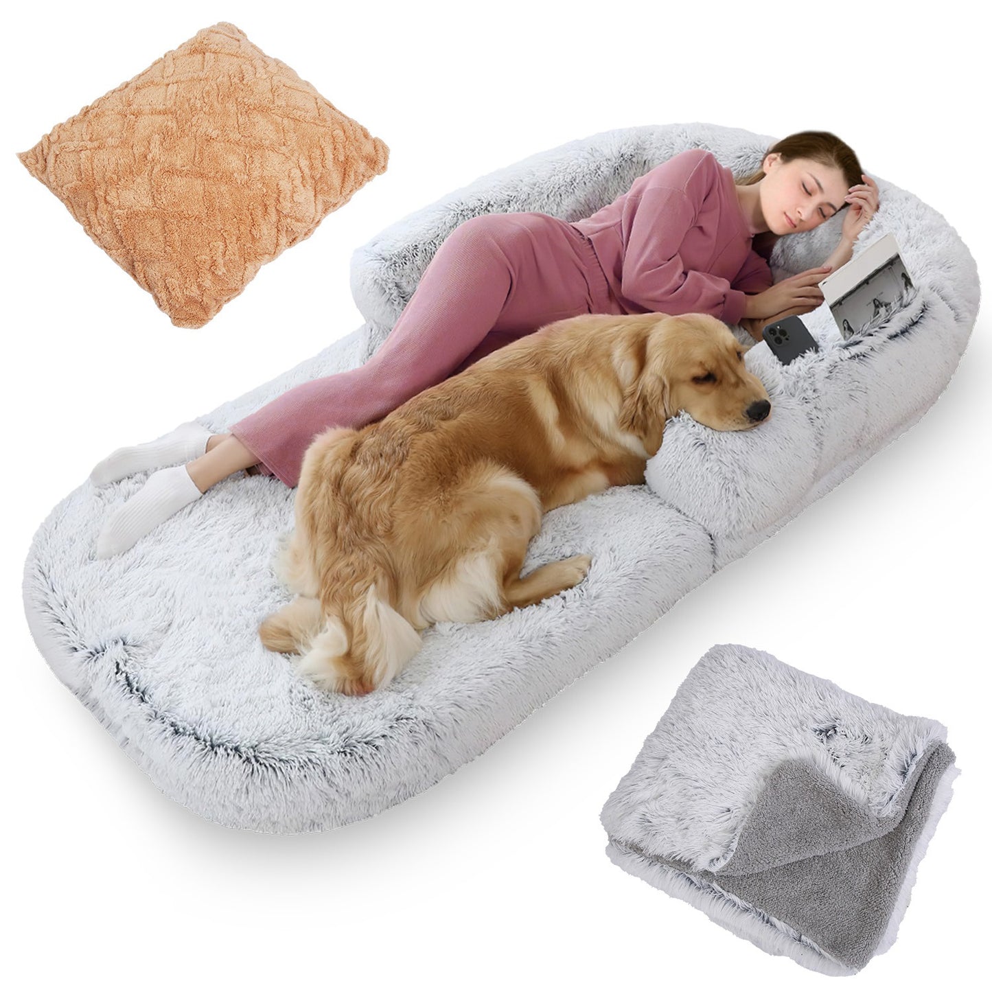 Human-Sized Foldable Dog Bed