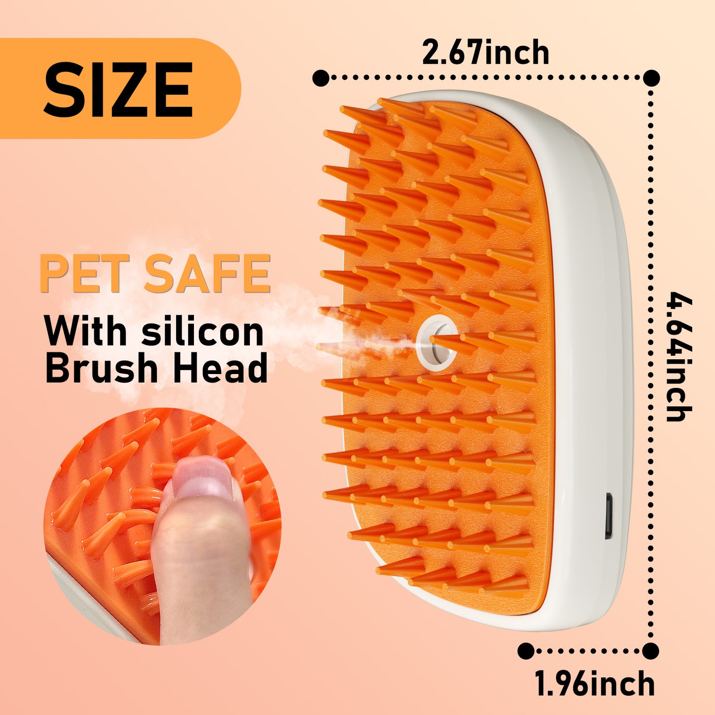 4-in-1 Steam Grooming Brush for Cats & Dogs
