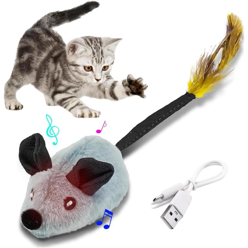 LED Interactive Cat Mouse Toy – Rechargeable