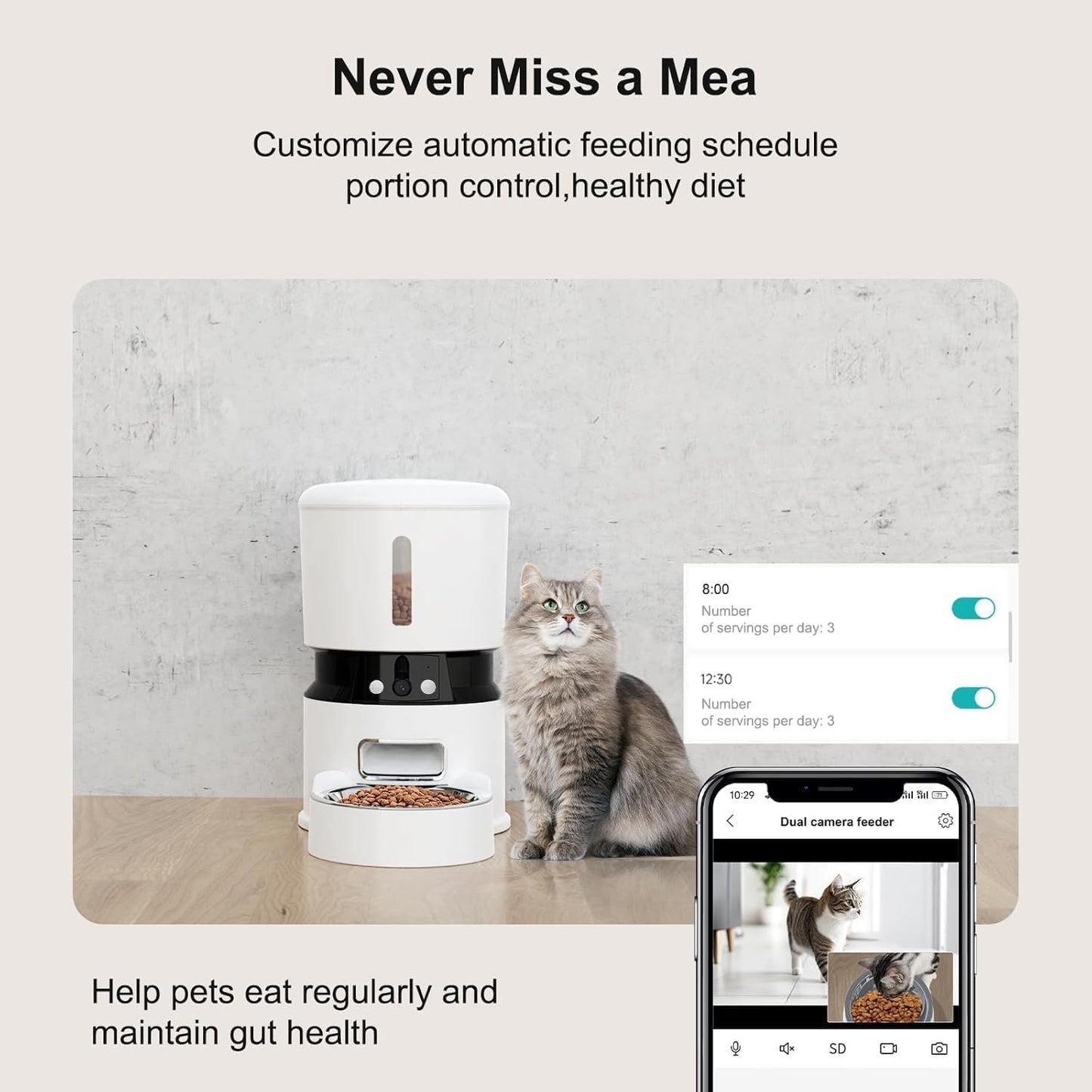 Smart automatic pet feeder