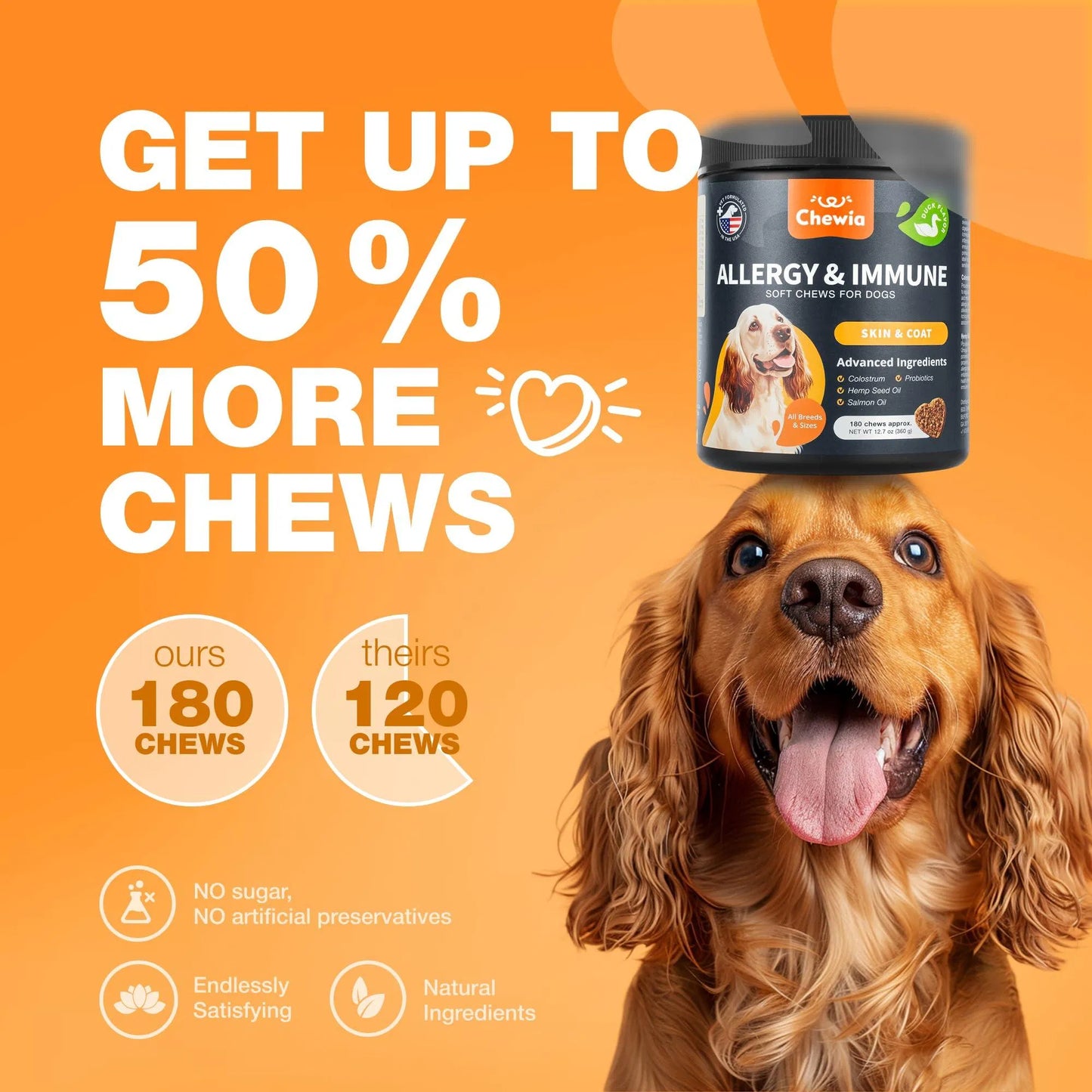 Dog Allergy Relief Chews – Itch & Skin Support