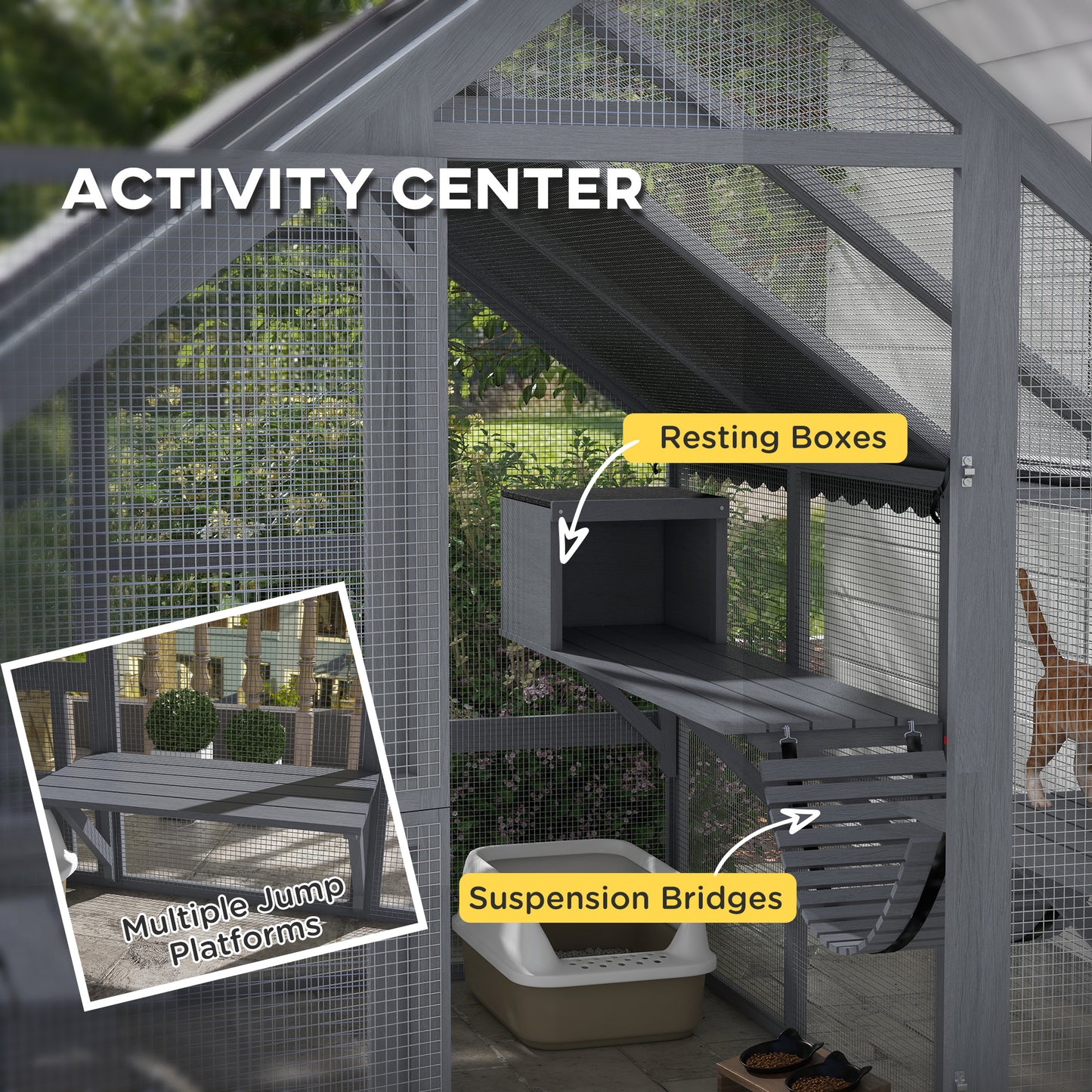 Catio Outdoor Cat Enclosure with Waterproof Cover
