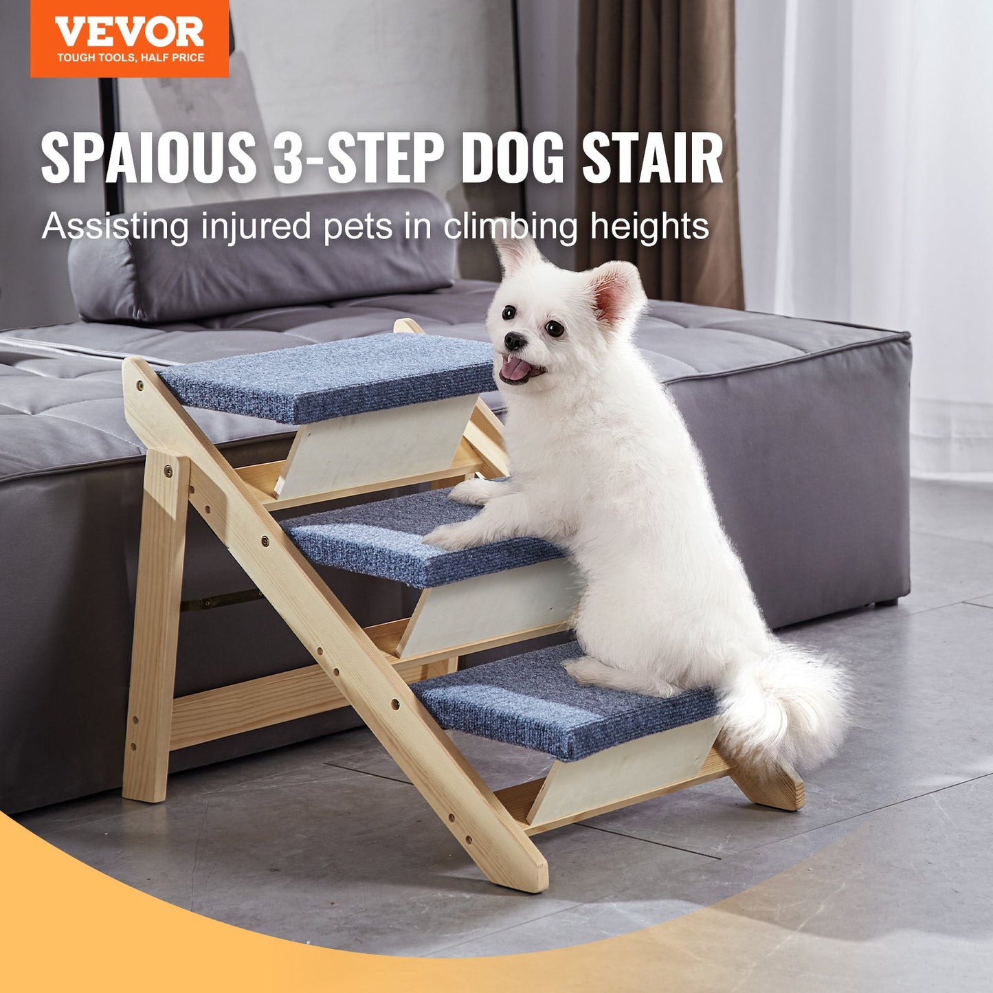 Foldable Wooden Pet Stairs