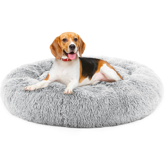 Anti-Slip Fluffy Round Cat Bed