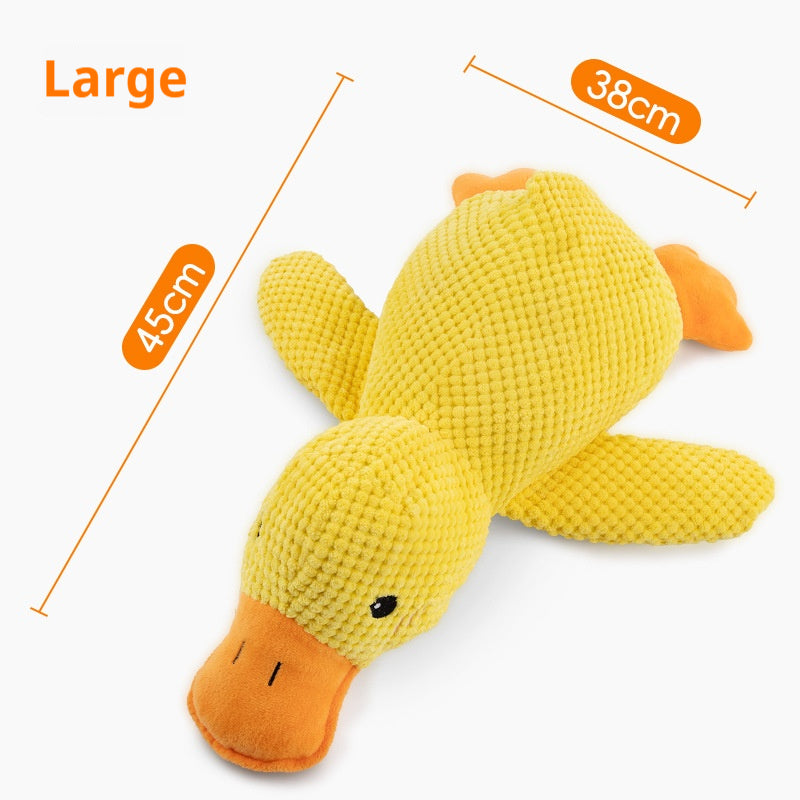 Plush Duck Dog Toy – Calming Squeaky Chew Toy