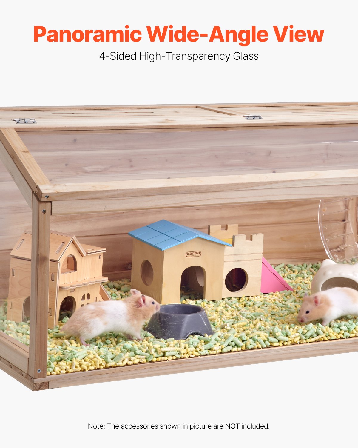 Wooden Hamster Cage Habitat 48 In Clear Mice Rodents Small Animals Cage