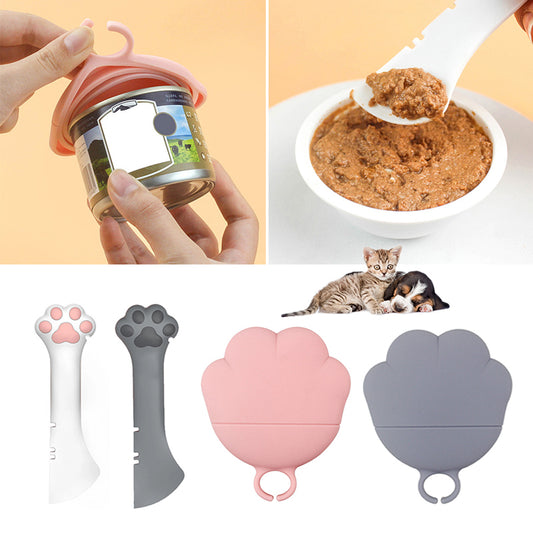 Multifunction Pet Food Spoon & Can Opener for Dogs & Cats