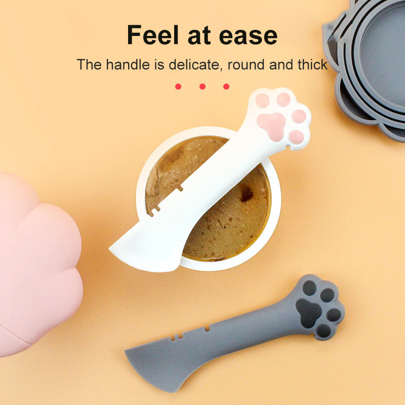 Multifunction Pet Food Spoon & Can Opener for Dogs & Cats