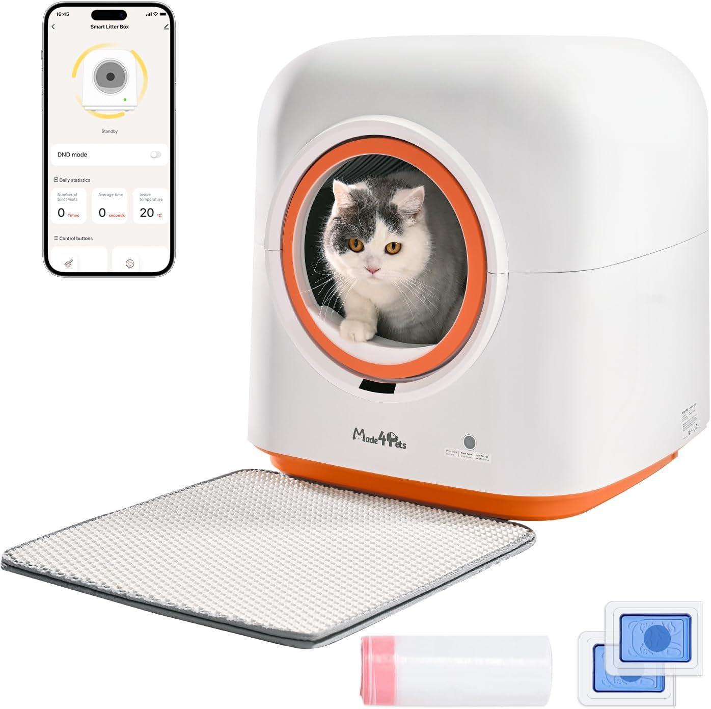 60L Automatic Cat Litter Box – Smart App Control with Infrared Sensor