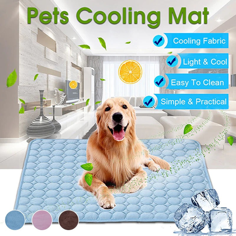 Breathable Ice Silk Cooling Pad for Pets