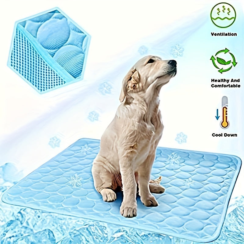 Breathable Ice Silk Cooling Pad for Pets