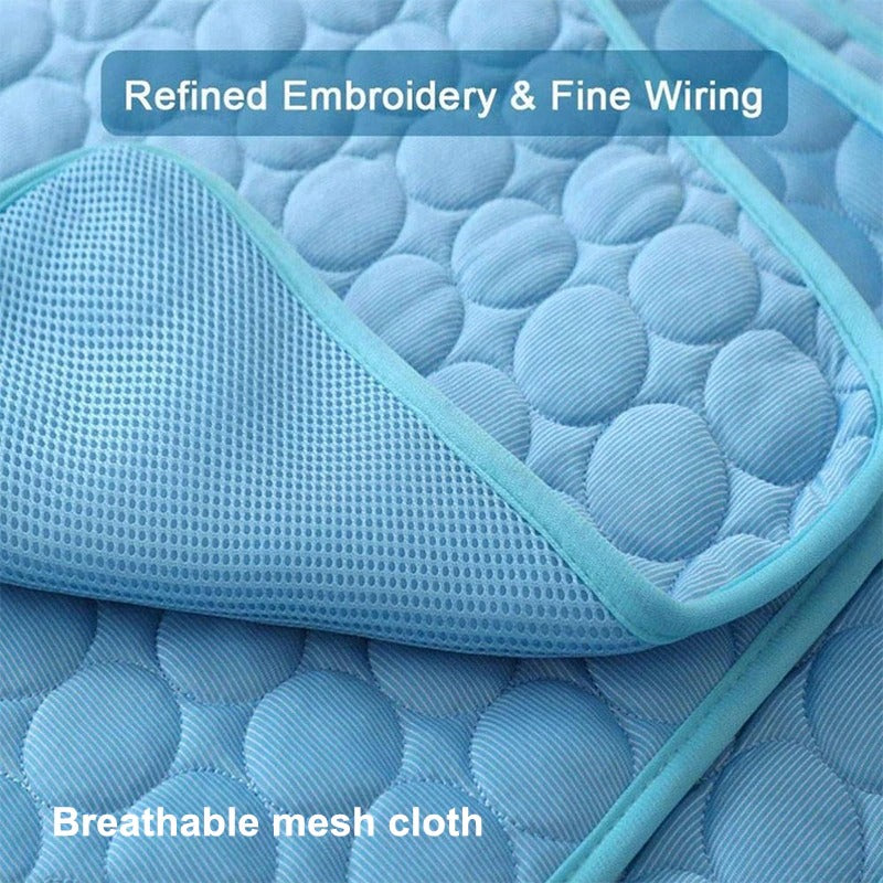 Breathable Ice Silk Cooling Pad for Pets
