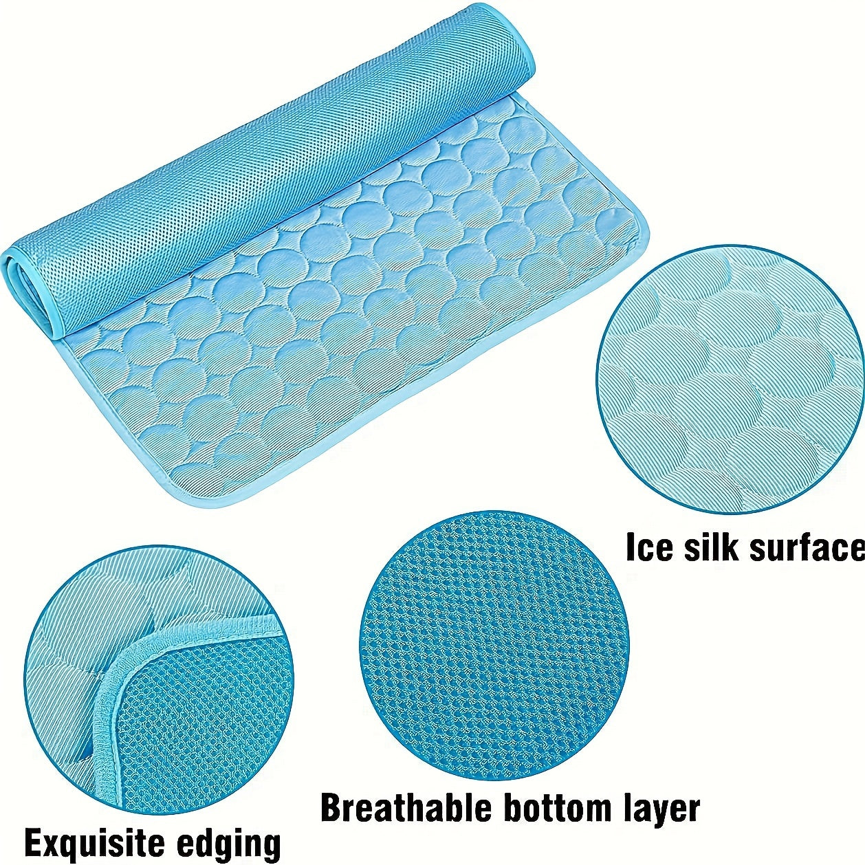 Breathable Ice Silk Cooling Pad for Pets