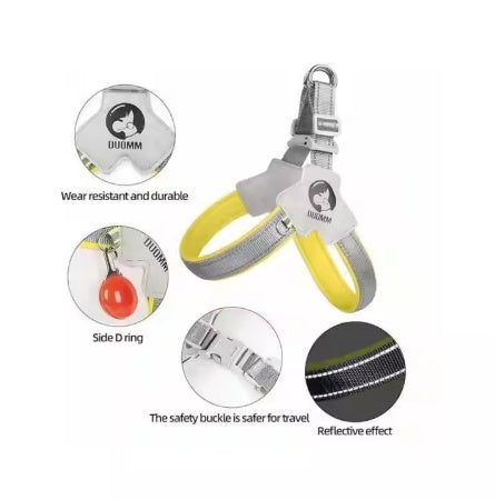 YT Adjustable Pet Harness with Leash – Comfortable & Reflective Control