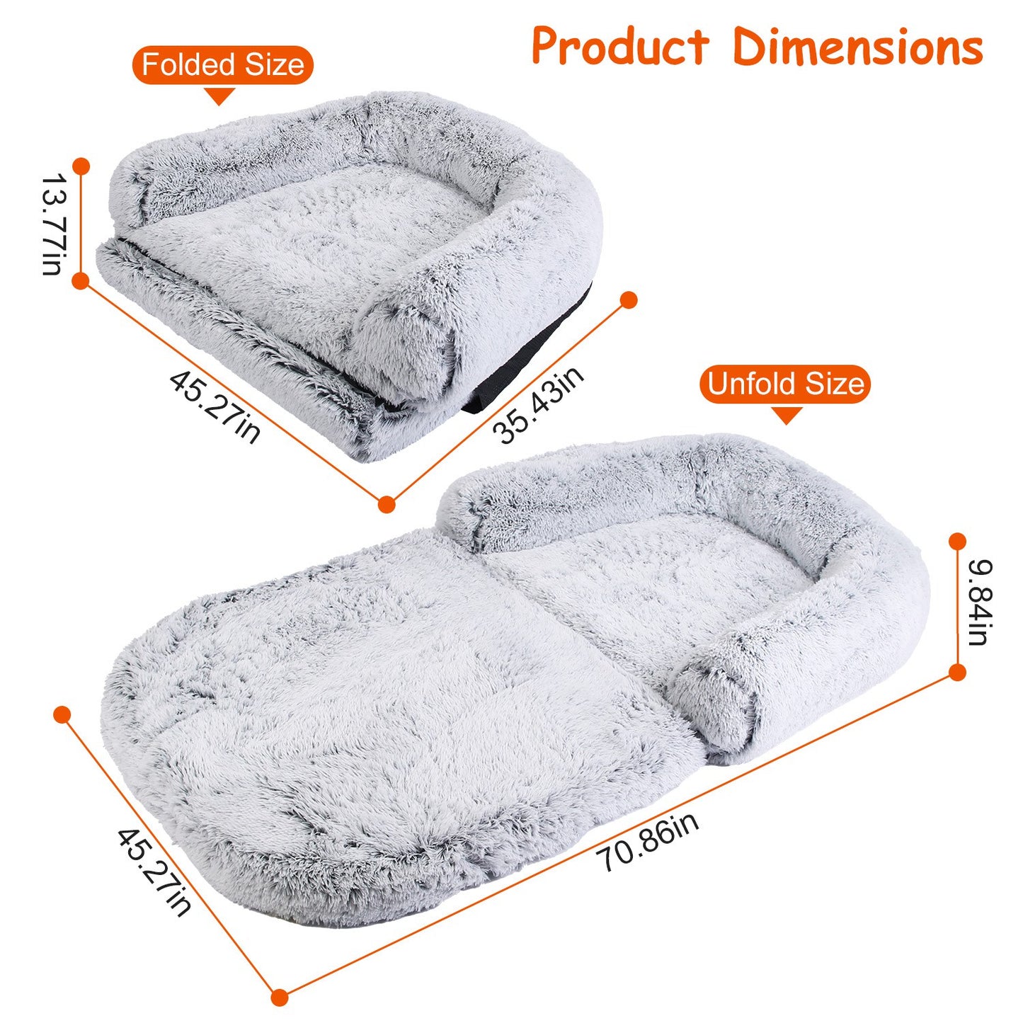 Human-Sized Foldable Dog Bed