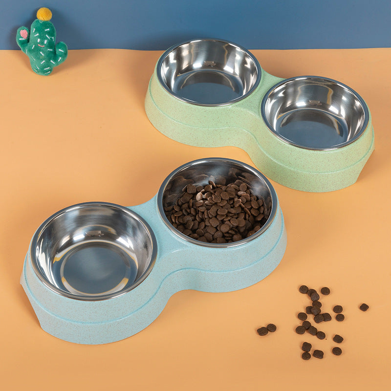 Double Stainless Steel Pet Bowls for Food & Water