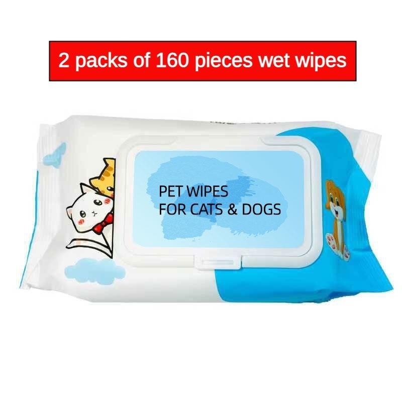 Plant-Based Pet Wet Wipes for Dogs & Cats
