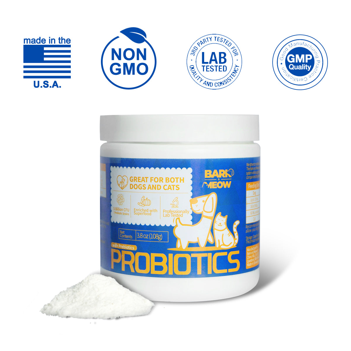 Probiotics Powder for Dogs & Cats – Gut & Immune Support