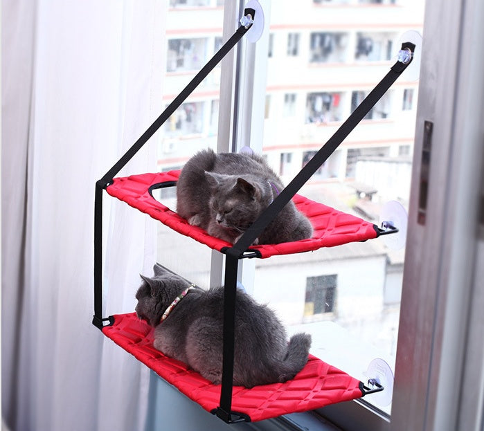 Window Cat Hammock Bed – comfortable resting and sleeping perch for indoor cats.