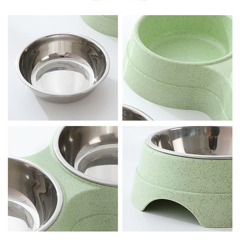Double Stainless Steel Pet Bowls for Food & Water