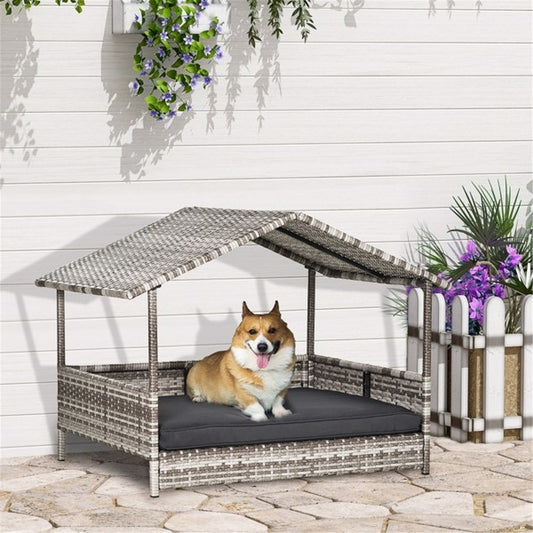 Rattan Dog Bed & Pet Sofa Tent