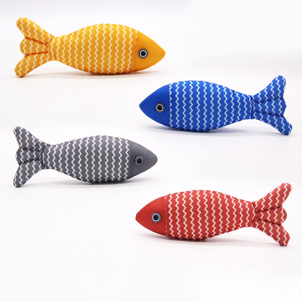 Burlap Fish Catnip Toy – Crinkle Kicker for Indoor Cats