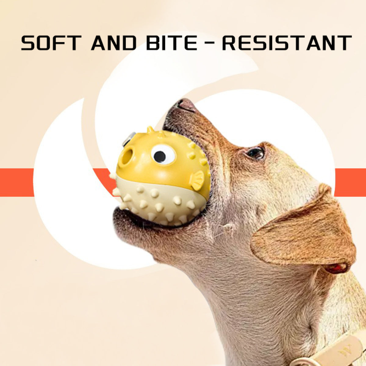 Durable Fish-Shaped Dog Chew Toy – Squeaky & Teeth Cleaning