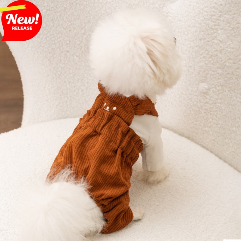 Autumn & Winter Velvet Puppy Jumpsuit