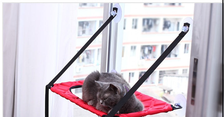 Window Cat Hammock Bed – comfortable resting and sleeping perch for indoor cats.