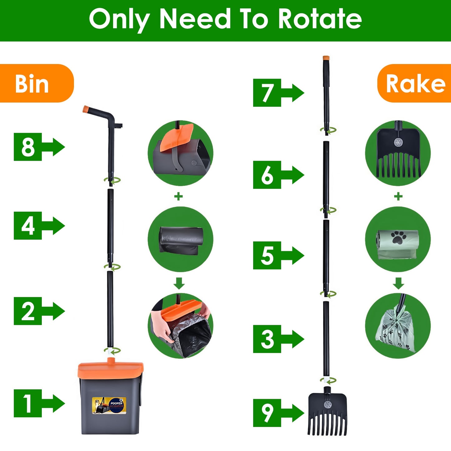 Dog Pooper Scooper Set with Bags