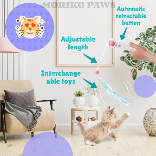 Retractable Laser Cat Toy Wand