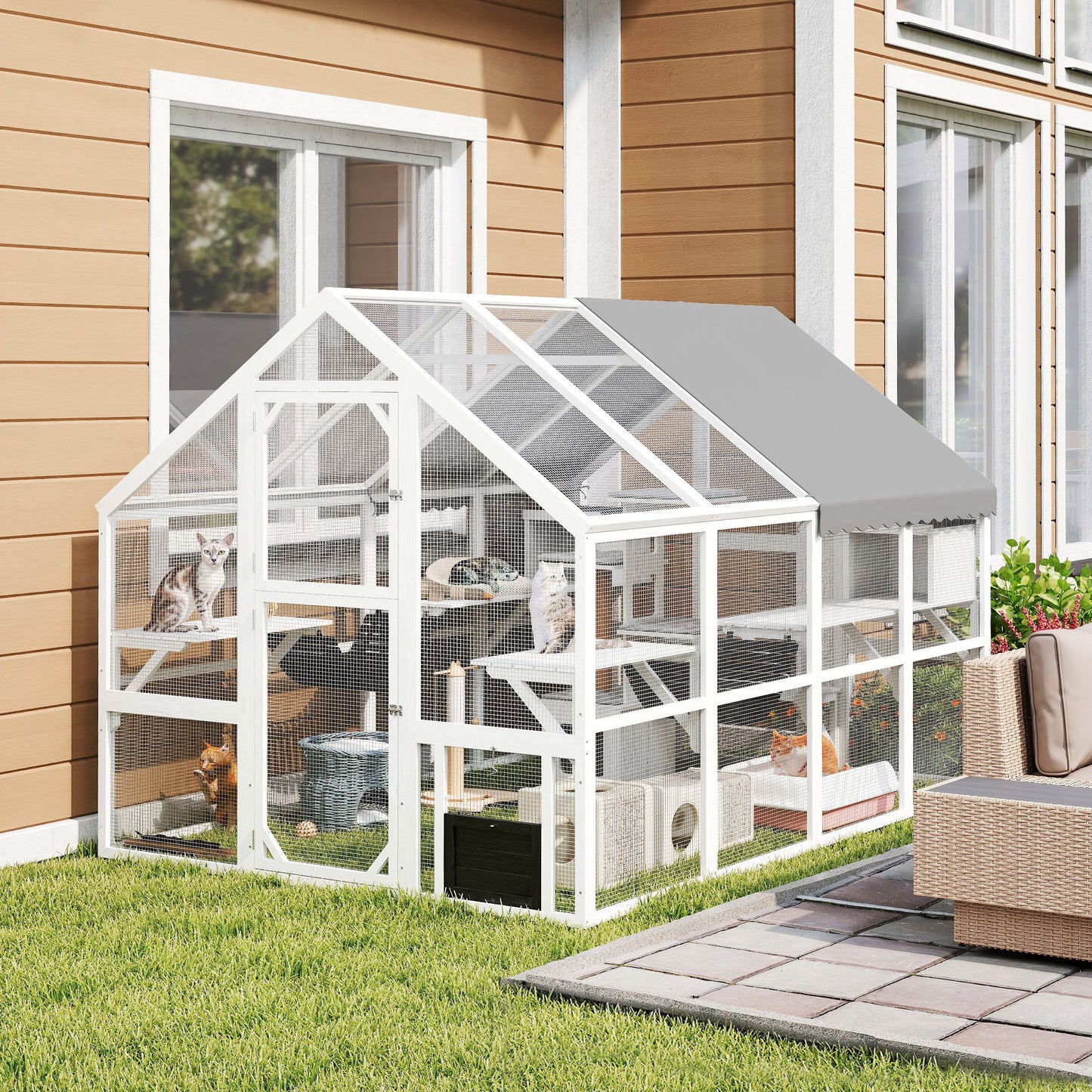 Catio Outdoor Cat Enclosure with Waterproof Cover