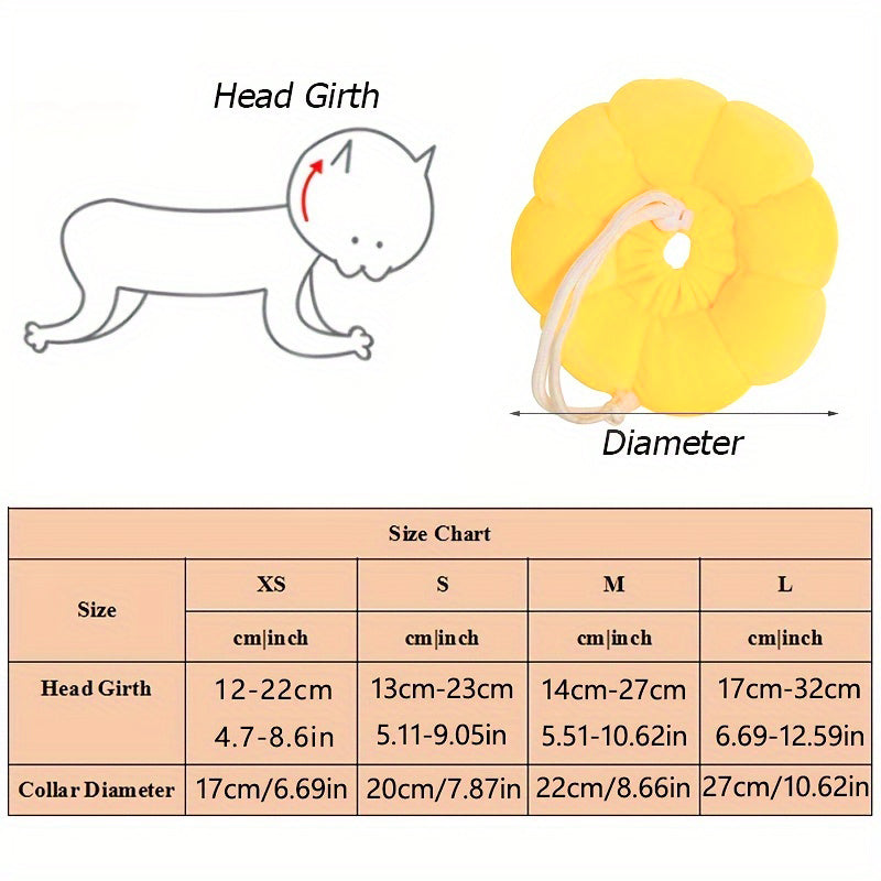 Sunflower Recovery Collar for Cats & Small Dogs