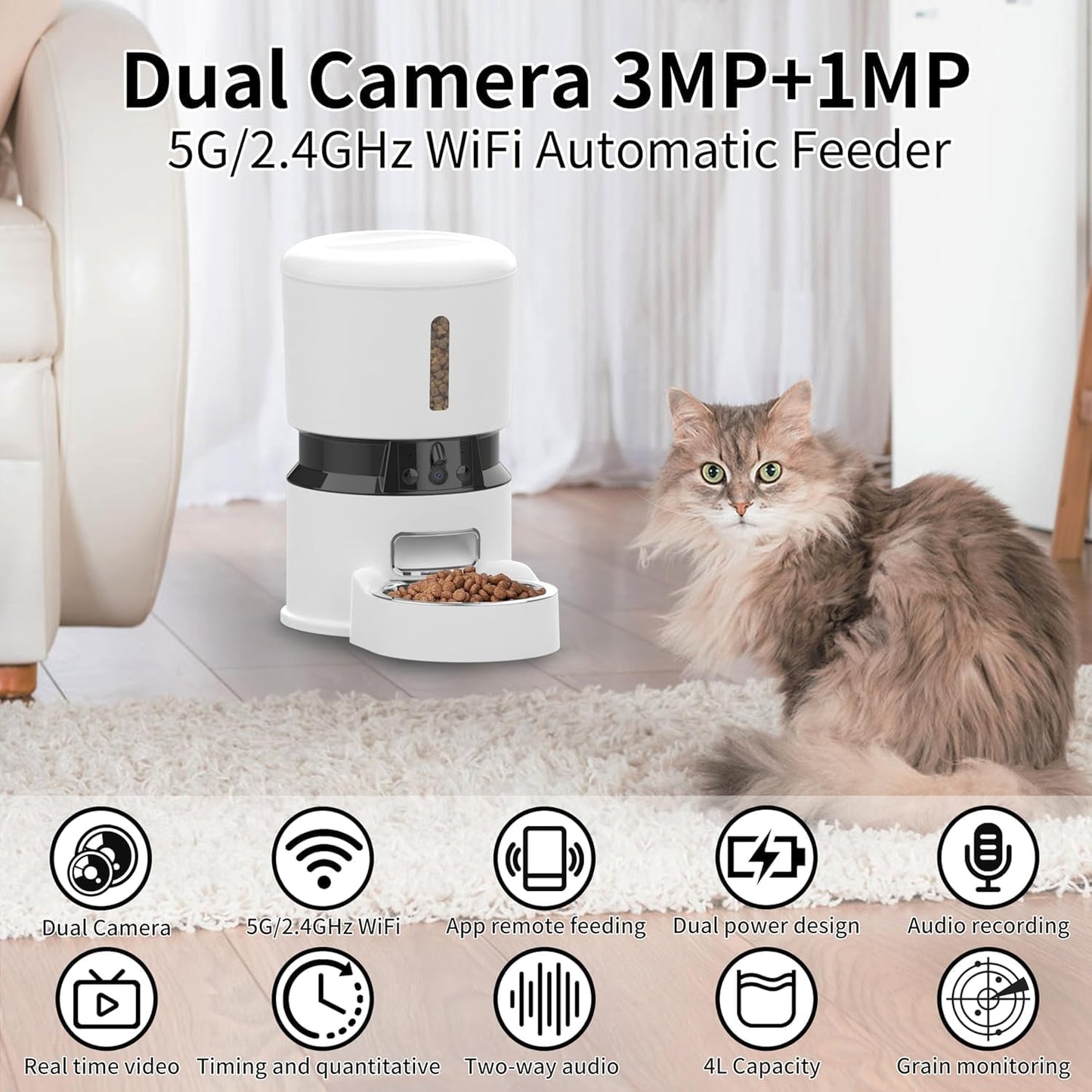 Smart automatic pet feeder