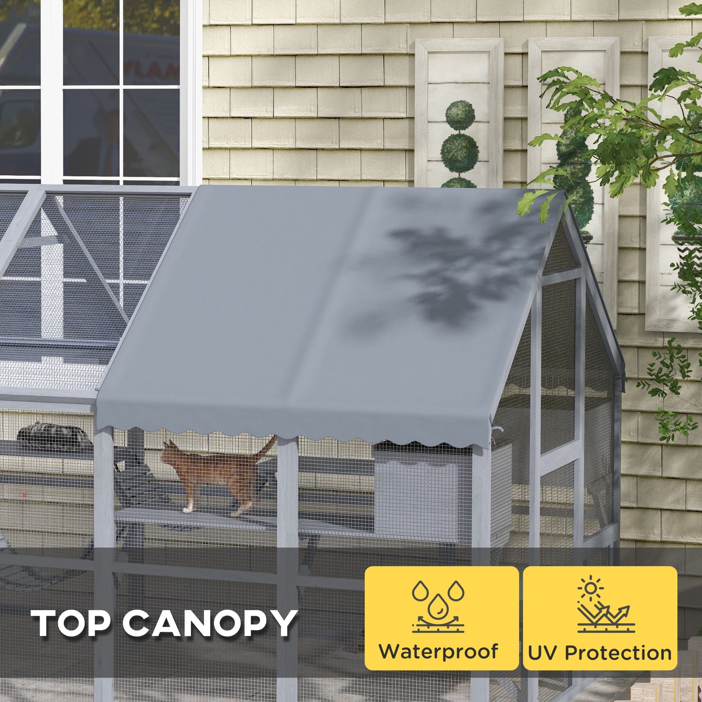 Catio Outdoor Cat Enclosure with Waterproof Cover