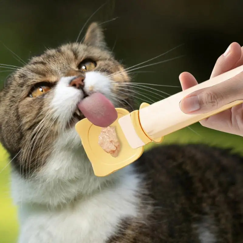 Cat Strip Squeeze Spoon – Reusable Lickable Treat Feeder for Cats