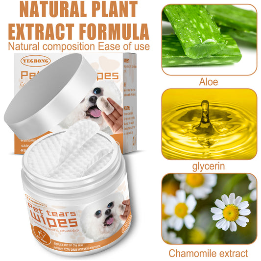 Yegbong Pet Eye Cleaning Wipes – Gentle Care for Dogs & Cats