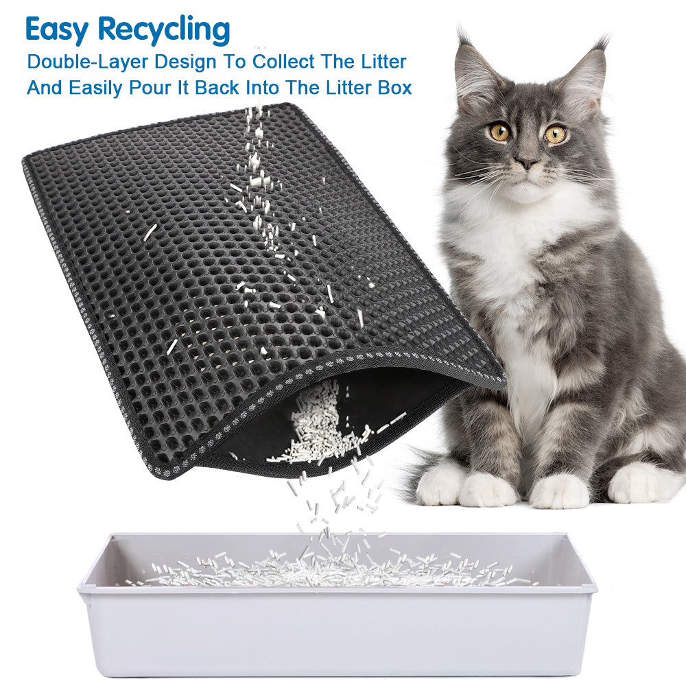 Double Rice Grain Cat Litter Mat