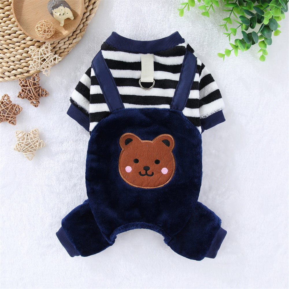 Pet Warm Thickened Flannel Four-leg Clothing