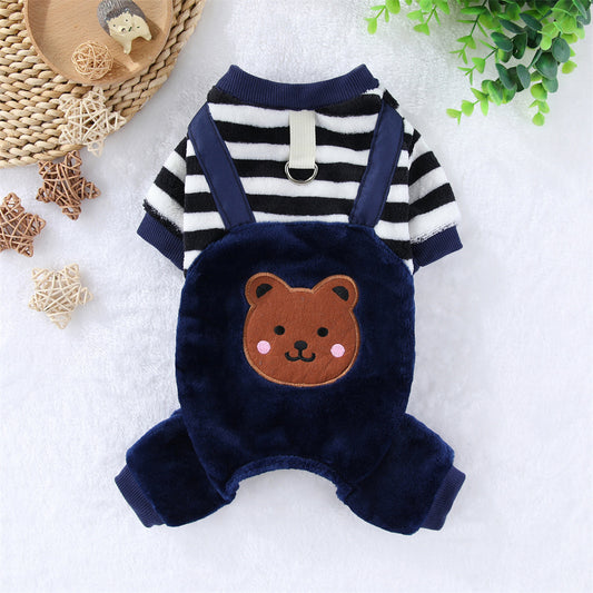 Pet Warm Thickened Flannel Four-leg Clothing