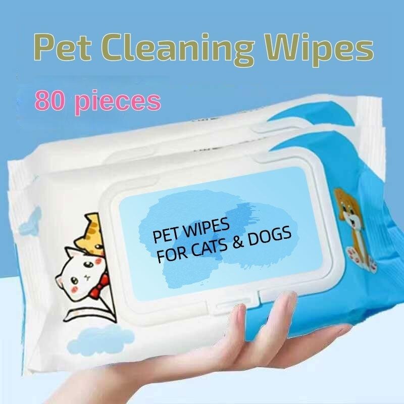 Plant-Based Pet Wet Wipes for Dogs & Cats