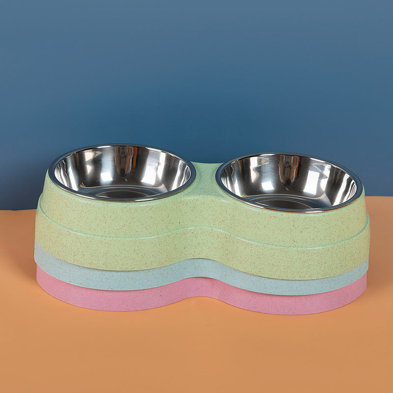 Double Stainless Steel Pet Bowls for Food & Water