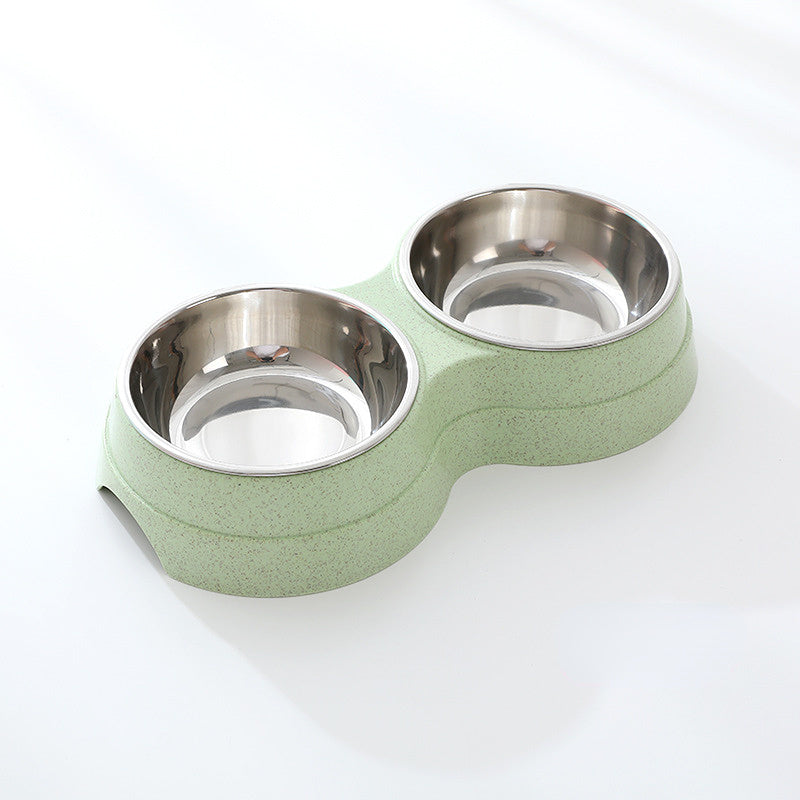 Double Stainless Steel Pet Bowls for Food & Water