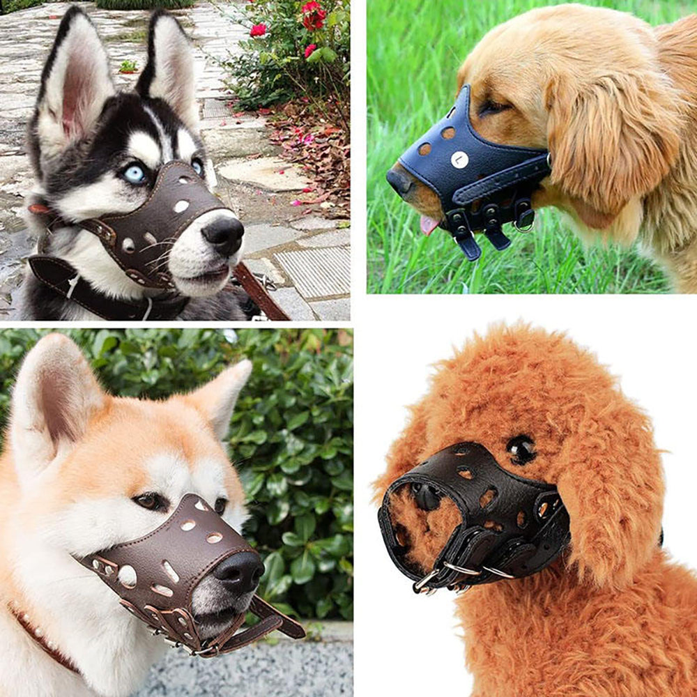 Leather Dog Muzzle – Adjustable & Breathable