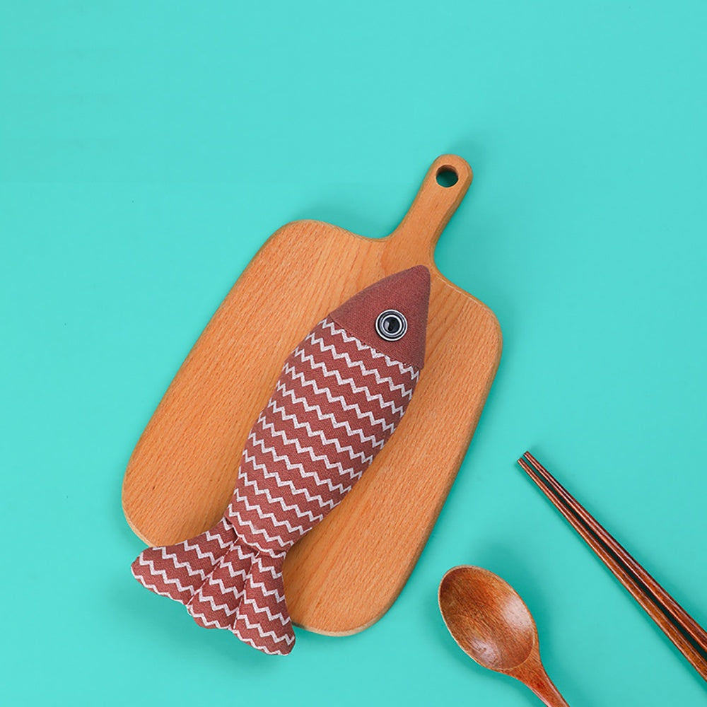 Burlap Fish Catnip Toy – Crinkle Kicker for Indoor Cats