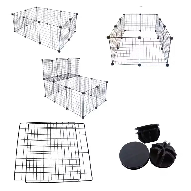 Portable Pet Playpen – Indoor Metal Wire Fence for Small Animals, Rabbits & Guinea Pigs