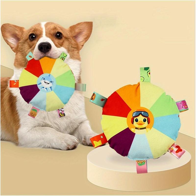 Plush Dog Flying Disc – Bite-Resistant Tug & Interactive Toy