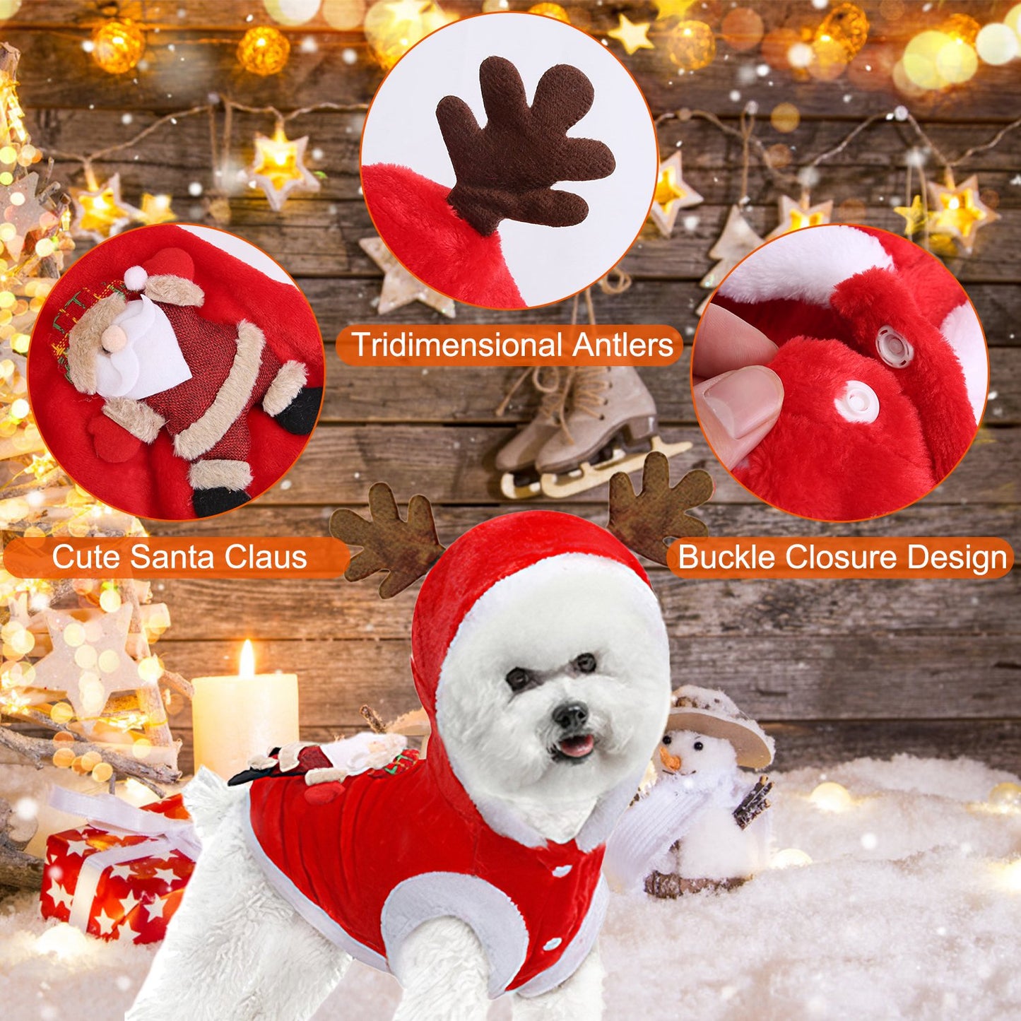 Pet Christmas Costume – Santa & Reindeer