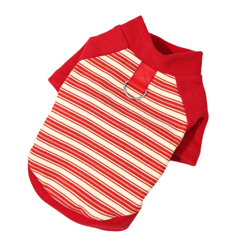 Pet Clothing Striped Large Dog Undershirt